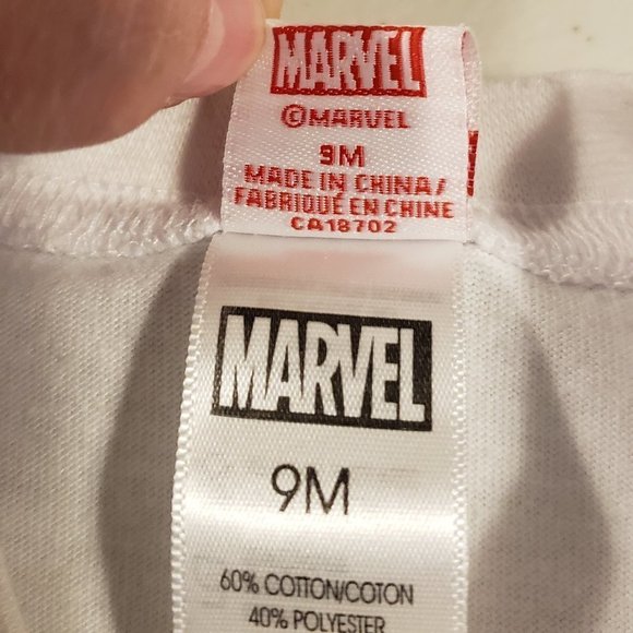 MARVEL Spiderman Boy's Red Grey Blue Graphic T-shirt - Baby Boy's Size: 9 Months - Picture 3 of 8